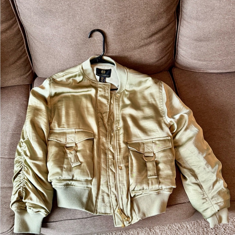 House of Harlow 1960 Olive Bomber Jacket
